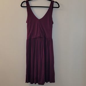 George Purple Strapless V-Neck Dress